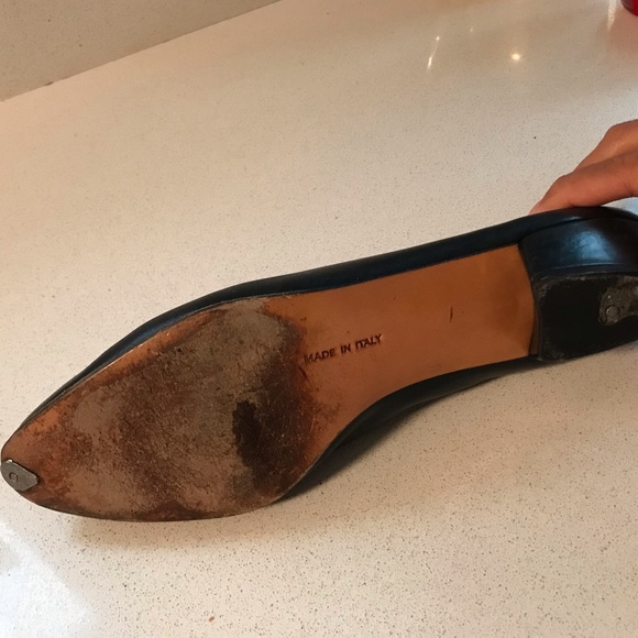 Navy Salvatore Ferragamo Leather Pumps - Picture 6 of 14